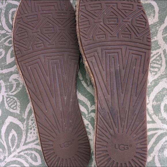 UGG Espadrilles Slides Black Snakeskin Size 8 - Picture 3 of 3